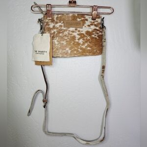 NEW The Shanty Corporation Cowhide Crossbody Pouch Purse